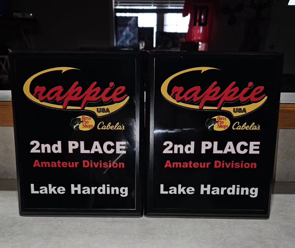 Two awards that say 2nd place Lake Harding