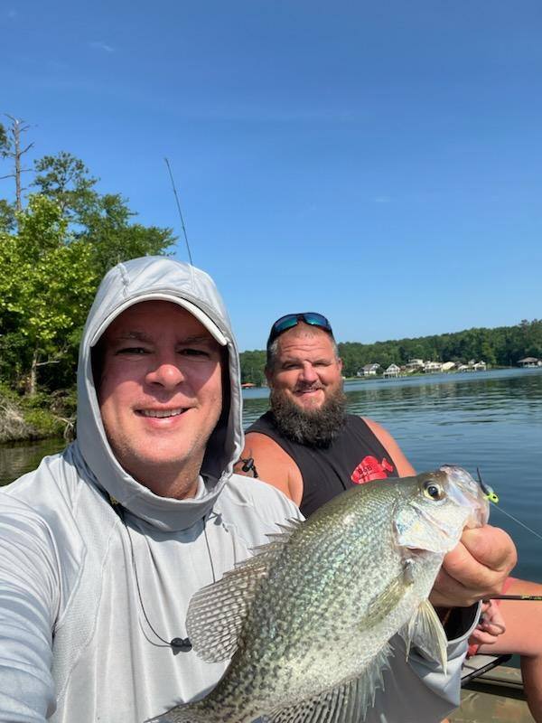 Close-up of a fishing reel